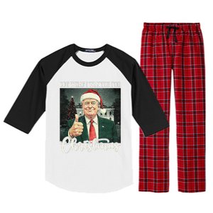 Got What I Wanted For Christmas Santa Trump Won 2024 Raglan Sleeve Pajama Set