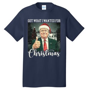 Got What I Wanted For Christmas Santa Trump Won 2024 Tall T-Shirt