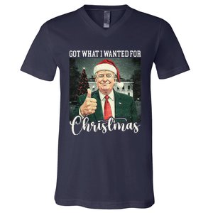 Got What I Wanted For Christmas Santa Trump Won 2024 V-Neck T-Shirt