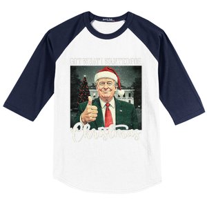 Got What I Wanted For Christmas Santa Trump Won 2024 Baseball Sleeve Shirt