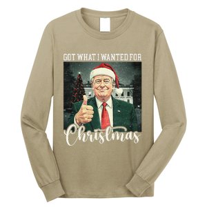 Got What I Wanted For Christmas Santa Trump Won 2024 Long Sleeve Shirt