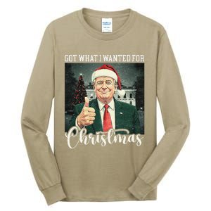 Got What I Wanted For Christmas Santa Trump Won 2024 Tall Long Sleeve T-Shirt