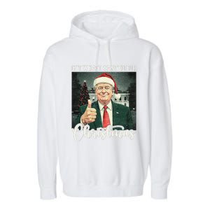 Got What I Wanted For Christmas Santa Trump Won 2024 Garment-Dyed Fleece Hoodie