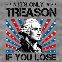 George Washington ItS Only Treason If You Lose 4th Of July 7-Panel Snapback Hat