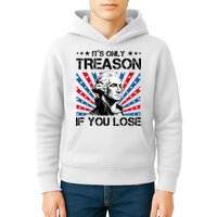 George Washington ItS Only Treason If You Lose 4th Of July Kids Hoodie