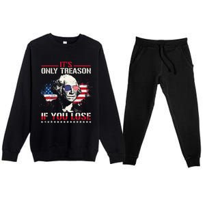 George Washington ItS Only Treason If You Lose Premium Crewneck Sweatsuit Set