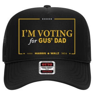 Gus Walz IM Voting For Gus Dad Coach Walz High Crown Mesh Back Trucker Hat