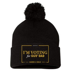 Gus Walz IM Voting For Gus Dad Coach Walz Pom Pom 12in Knit Beanie