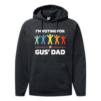 Gus Walz IM Voting For Gus Dad Election Performance Fleece Hoodie