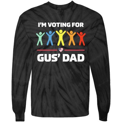 Gus Walz IM Voting For Gus Dad Election Tie-Dye Long Sleeve Shirt