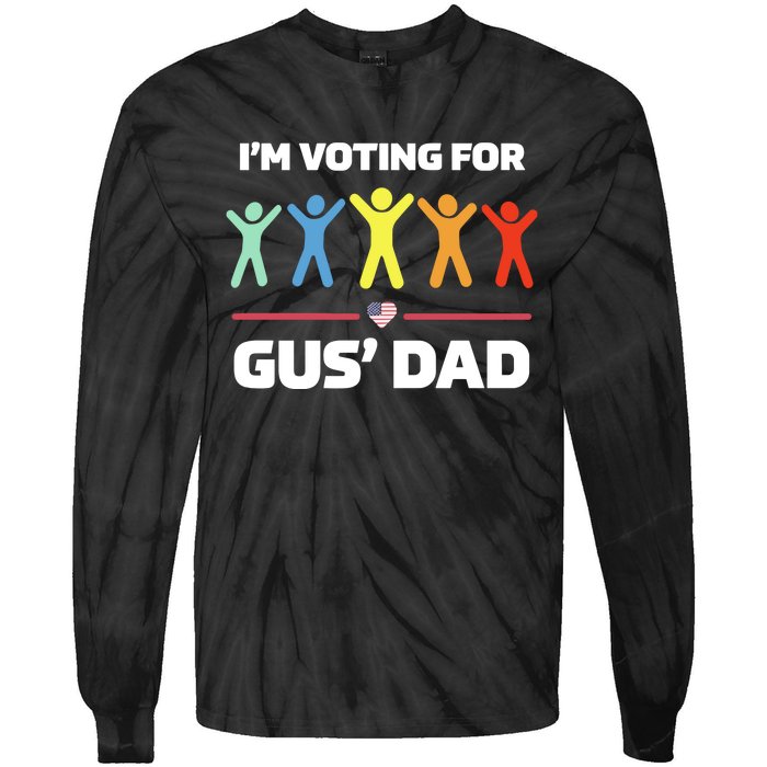 Gus Walz IM Voting For Gus Dad Election Tie-Dye Long Sleeve Shirt