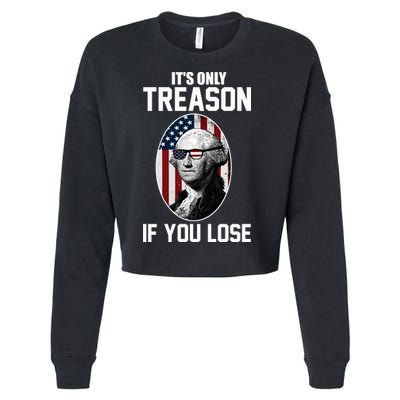 George Washington It's Only Treason If You Lose Cropped Pullover Crew