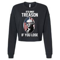 George Washington It's Only Treason If You Lose Cropped Pullover Crew