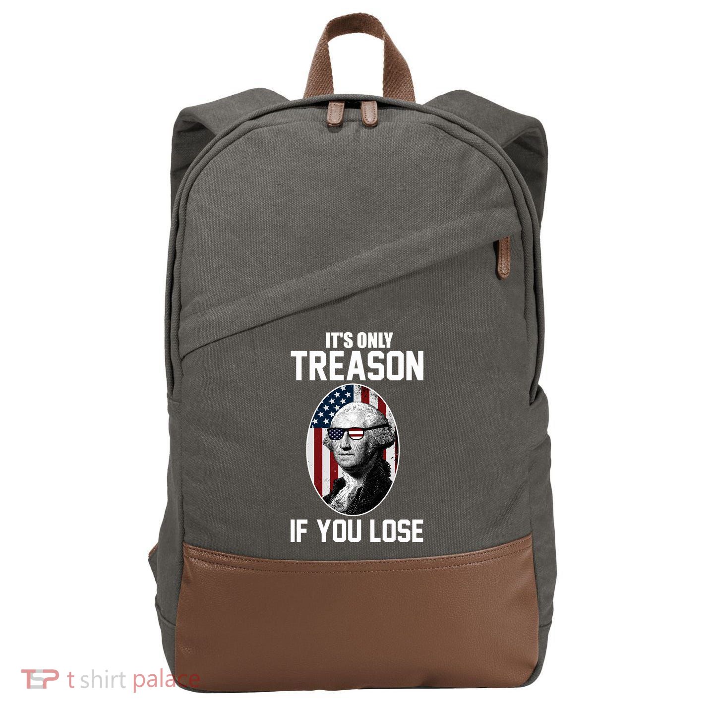 George Washington It's Only Treason If You Lose Cotton Canvas Backpack
