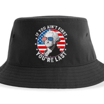 George Washington If You Ain't First You're Last Sustainable Bucket Hat