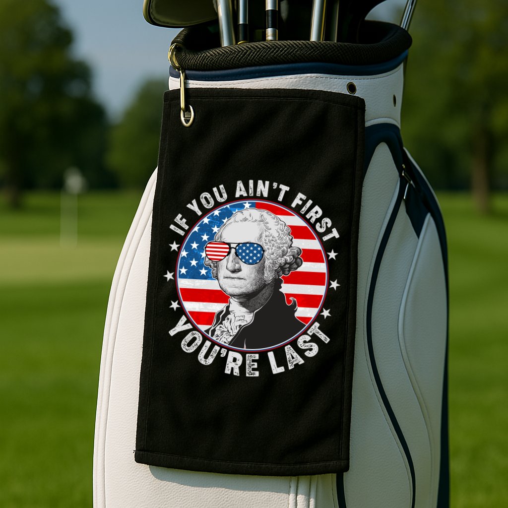George Washington If You Ain't First You're Last Golf Towel