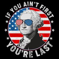 George Washington If You Ain't First You're Last Cropped Pullover Crew