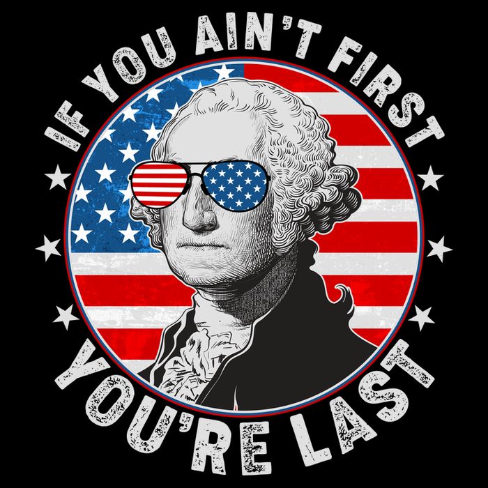George Washington If You Ain't First You're Last Cropped Pullover Crew