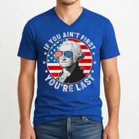 George Washington If You Ain't First You're Last V-Neck T-Shirt