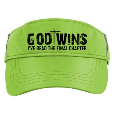 God Wins IVe Read The Final Chapter Gift Adult Drive Performance Visor