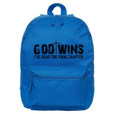 God Wins IVe Read The Final Chapter Gift 16 in Basic Backpack