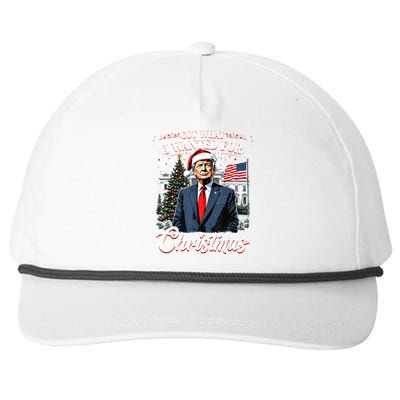 Got What I Wanted For Christmas Trump 2024 Snapback Five-Panel Rope Hat