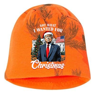 Got What I Wanted For Christmas Trump 2024 Kati - Camo Knit Beanie