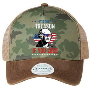 George Washington It's Only Treason If You Lose 4th Of July Legacy Tie Dye Trucker Hat