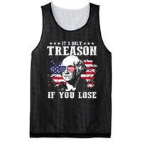 George Washington Its Only Treason If You Lose 4th Of July Mesh Reversible Basketball Jersey Tank