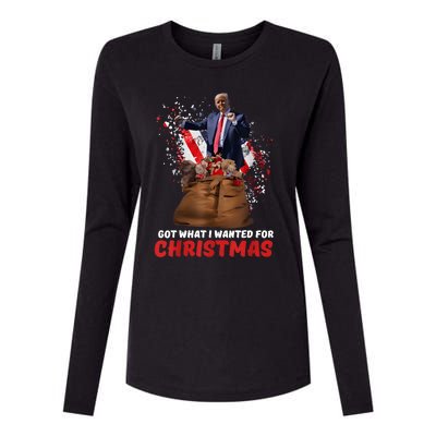 Got What I Wanted For Christmas Trump Won 2024 President Womens Cotton Relaxed Long Sleeve T-Shirt