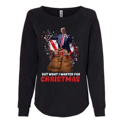 Got What I Wanted For Christmas Trump Won 2024 President Womens California Wash Sweatshirt