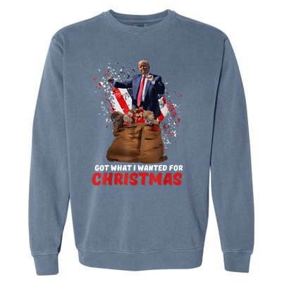 Got What I Wanted For Christmas Trump Won 2024 President Garment-Dyed Sweatshirt