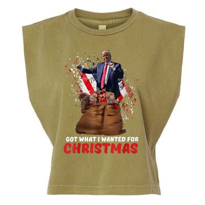 Got What I Wanted For Christmas Trump Won 2024 President Garment-Dyed Women's Muscle Tee