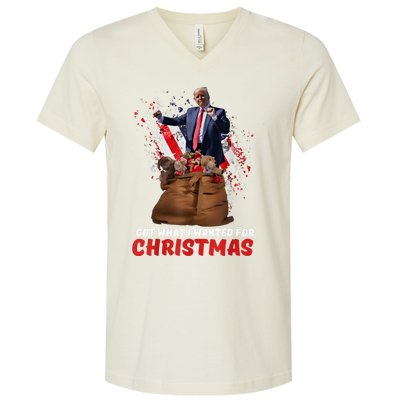 Got What I Wanted For Christmas Trump Won 2024 President V-Neck T-Shirt