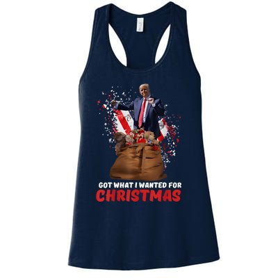 Got What I Wanted For Christmas Trump Won 2024 President Women's Racerback Tank