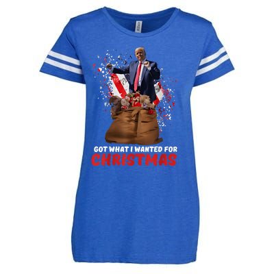 Got What I Wanted For Christmas Trump Won 2024 President Enza Ladies Jersey Football T-Shirt