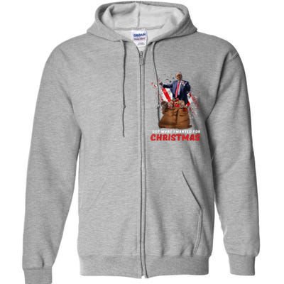 Got What I Wanted For Christmas Trump Won 2024 President Full Zip Hoodie