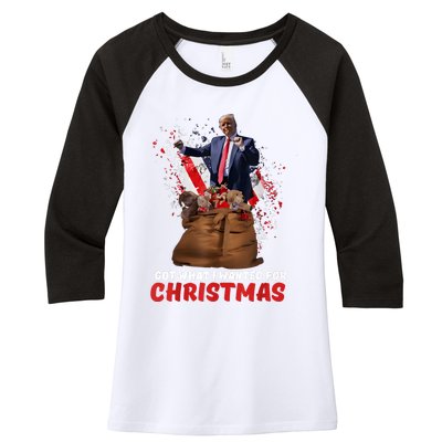 Got What I Wanted For Christmas Trump Won 2024 President Women's Tri-Blend 3/4-Sleeve Raglan Shirt