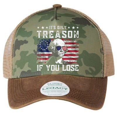 George Washington ItS Only Treason If You Lose 4th Of July Legacy Tie Dye Trucker Hat