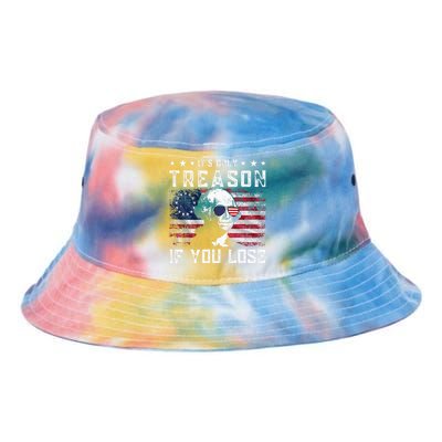 George Washington ItS Only Treason If You Lose 4th Of July Tie Dye Newport Bucket Hat