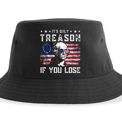 George Washington ItS Only Treason If You Lose 4th Of July Sustainable Bucket Hat