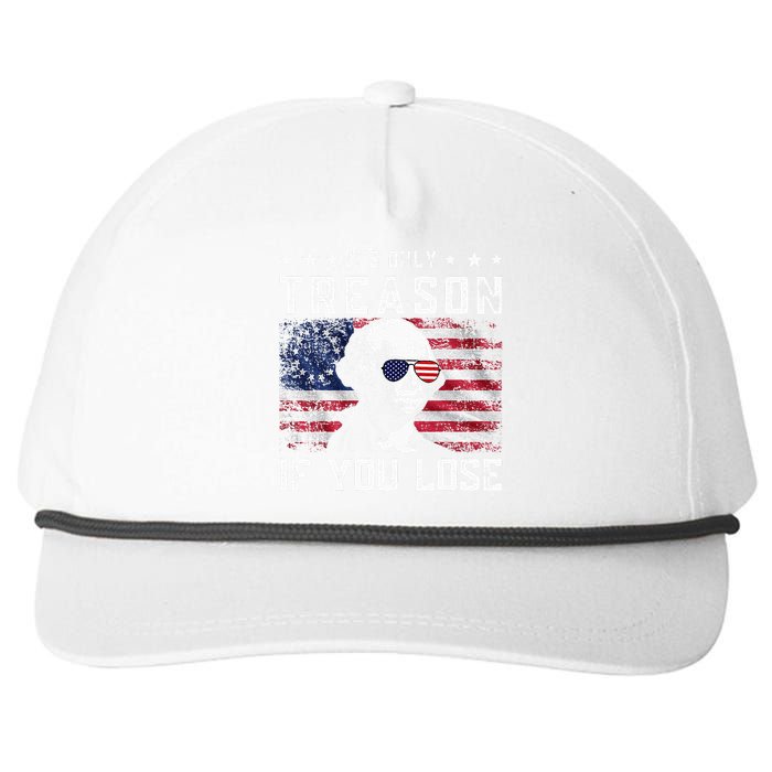 George Washington ItS Only Treason If You Lose 4th Of July Snapback Five-Panel Rope Hat