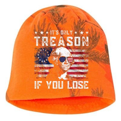 George Washington ItS Only Treason If You Lose 4th Of July Kati - Camo Knit Beanie