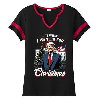 Got What I Wanted For Christmas Trump 2024 Ladies Halftime Notch Neck Tee