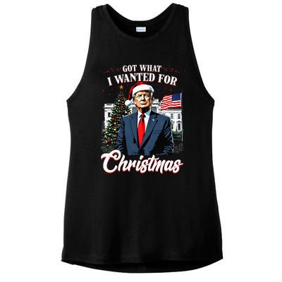 Got What I Wanted For Christmas Trump 2024 Ladies PosiCharge Tri-Blend Wicking Tank