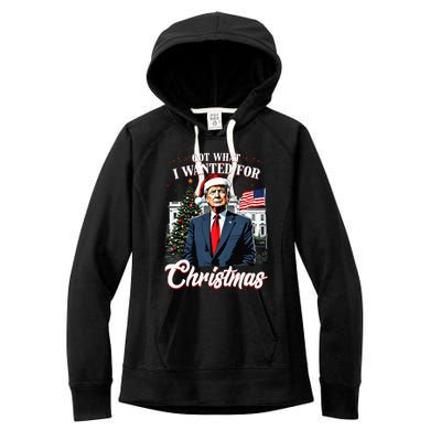 Got What I Wanted For Christmas Trump 2024 Women's Fleece Hoodie