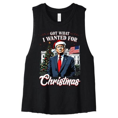 Got What I Wanted For Christmas Trump 2024 Women's Racerback Cropped Tank