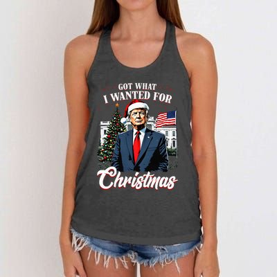 Got What I Wanted For Christmas Trump 2024 Women's Knotted Racerback Tank