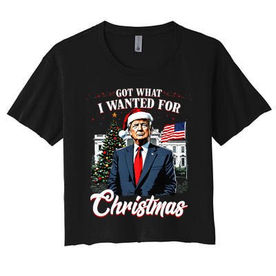 Got What I Wanted For Christmas Trump 2024 Women's Crop Top Tee