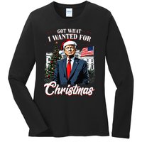 Got What I Wanted For Christmas Trump 2024 Ladies Long Sleeve Shirt